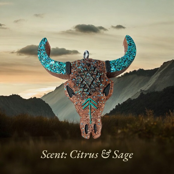 Aztec Bull Skull Freshie | Air Freshener - Picture 1 of 1